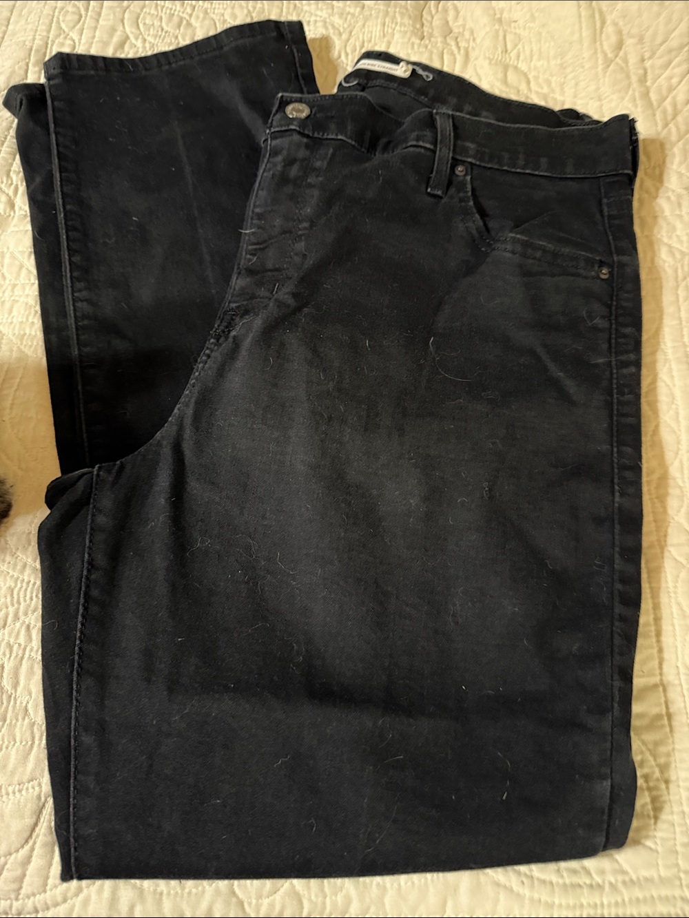 Levi's 724 Black High Rise Straight Leg Jeans - Clean Classic Fit 16W